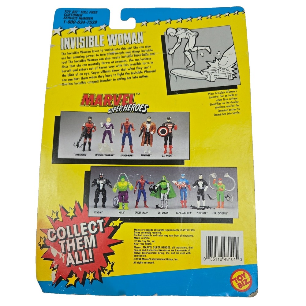 Toy Biz Marvel Fantastic Four Invisible Woman - 1994 in original package - Picture 2 of 3